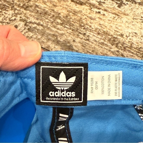 Adidas Originals Hat Relaxed Strapback Pulse Blue White Mens Cap Logo Golf NWT - Picture 4 of 11